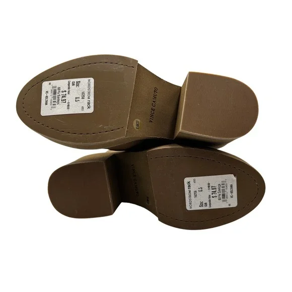 Vince Camuto Platform Combat Boots Women Size 8 Brown Excellent Chain Detail - Picture 11 of 11